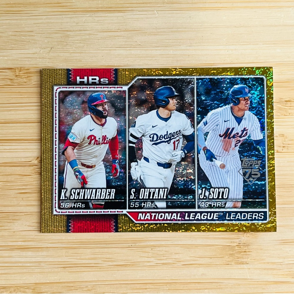 SHOHEI OHTANI, JUAN SOTO, KYLE SCHWARBER 2026 Topps Gold Speckle Foil /50